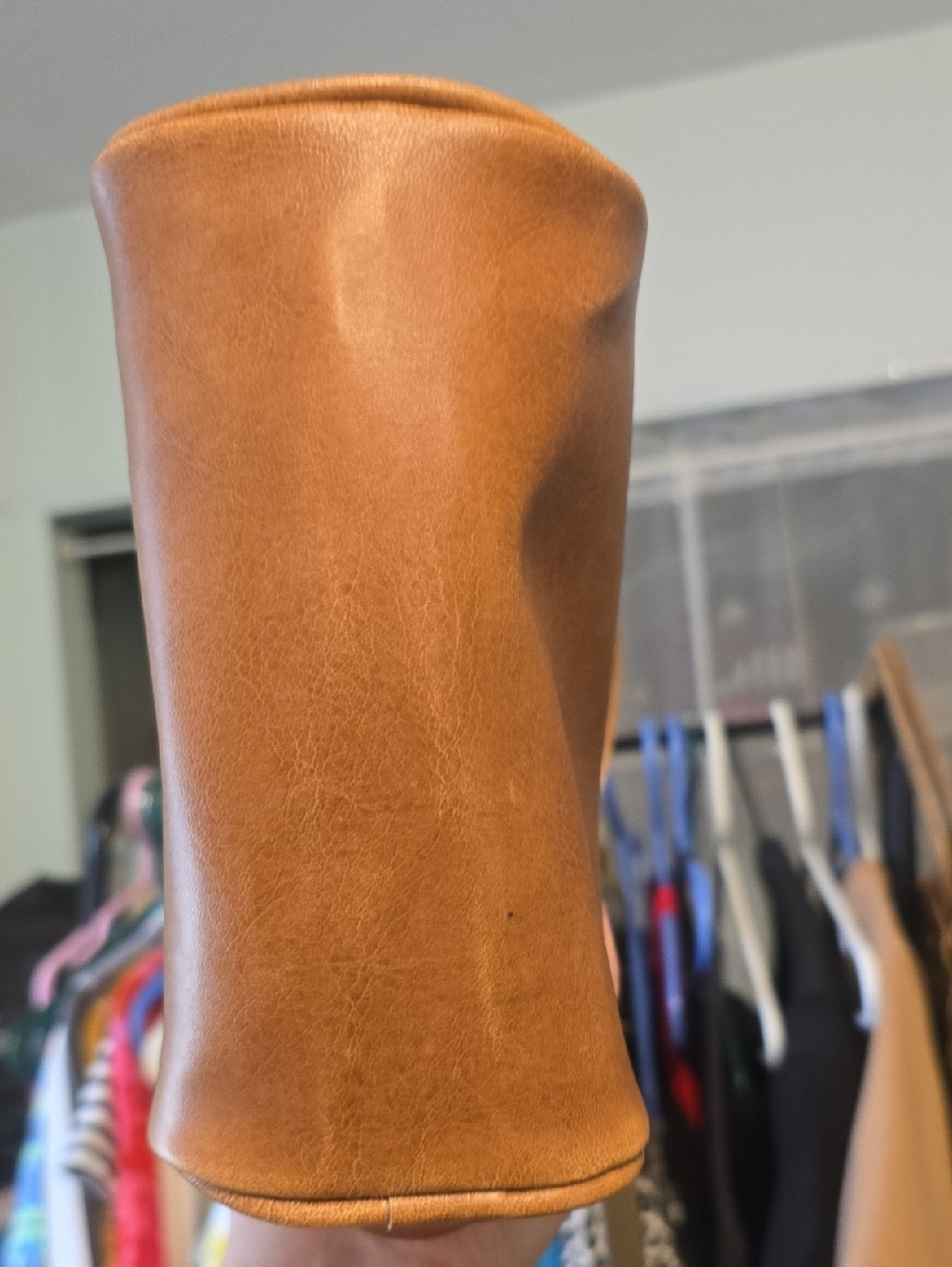 Small Tan Mini Tote - Picture 4 of 5